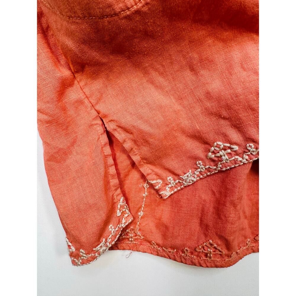Johnny Was Heavily Embroidered Linen Dress Size Small - Picture 4 of 7